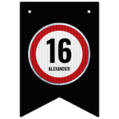 16th Birthday Speed Limit Sign - ANY AGE Vlaggetjes (Eerste vlag)