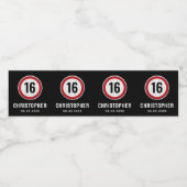 16th Birthday Speed Limit Sign - ANY AGE Waterfles Etiket (Enkel label)