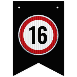16th Birthday Speed Limit Vlaggetjes