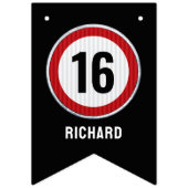 16th Birthday Speed Limit Vlaggetjes (Eerste vlag)