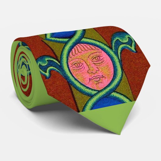 16th century found face print  stropdas (Opgerold)