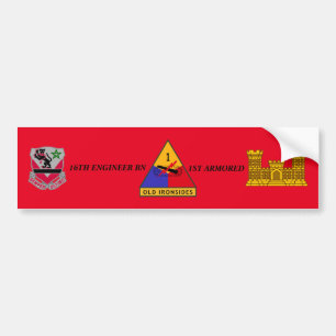 16TH INGENIEUR MILJARD 1ST GEPANTSERDE BUMPERSTICKER