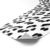 16x12-inch moderne zwarte en witte jaguar poster (Hoek)