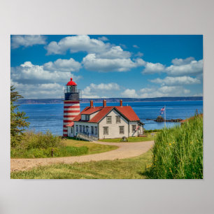 16x12 West Quoddy Head Lighthouse, Lubec, Maine Poster