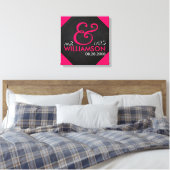16x16 Chalkboard Wrapped Canvas Wedding Date Art Afdruk (Insitu (Slaapkamer))