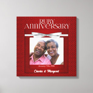 16x16 Ruby 60e Jubileum Foto naam Canvas Afdruk