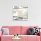 16x16" Sandy Tornado Trend Abstracte Kunst Beige Canvas Afdruk (Insitu (Woonkamer))