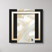 16x16" Sandy Tornado Trend Abstracte Kunst Beige Canvas Afdruk (Voorkant)