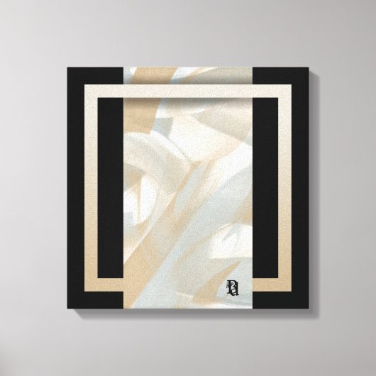 16x16" Sandy Tornado Trend Abstracte Kunst Beige Canvas Afdruk (Voorkant)