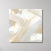 16x16" Sandy Tornado Trend Abstracte Kunst Beige Canvas Afdruk (Voorkant)
