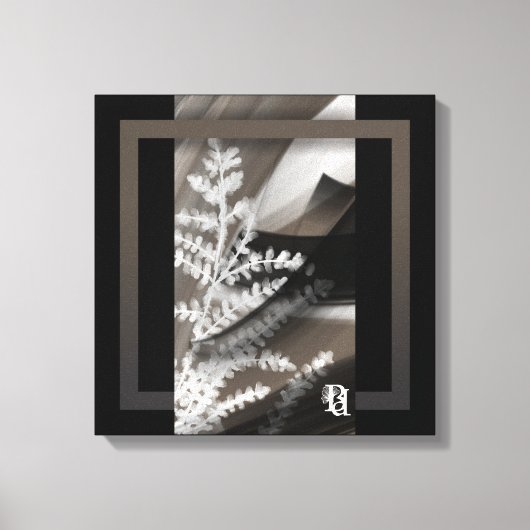 16x16" Terra’s Tender Whisper Abstract Brown Flowe Canvas Afdruk (Voorkant)