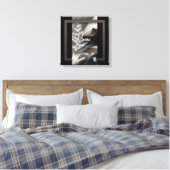 16x16" Terra’s Tender Whisper Abstract Brown Flowe Canvas Afdruk (Insitu (Slaapkamer))