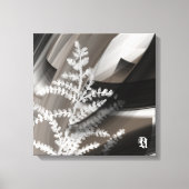 16x16" Terra’s Tender Whisper Abstract Brown Flowe Canvas Afdruk (Voorkant)