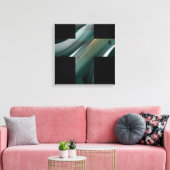 16x16" Trend Abstract Art Canvas Black White Green (Insitu (Woonkamer))