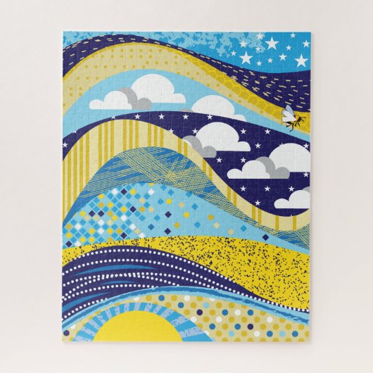 16x20 Abstract Sky Puzzle voor kleurenblinden Legpuzzel (Verticaal)