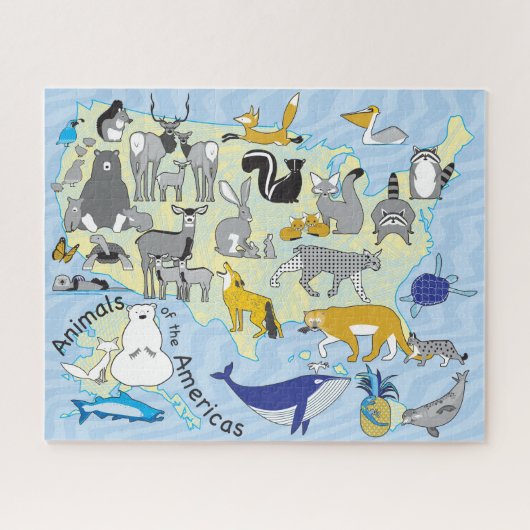 16x20 Amerikaanse dieren Puzzle for Colorblind Peo Legpuzzel (Horizontaal)