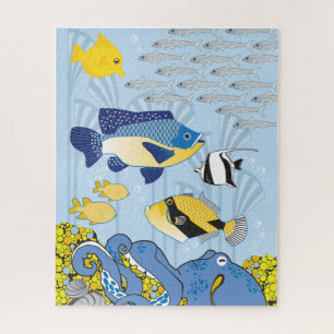 16x20 Art Deco Ocean Puzzle voor kleurenblinden Legpuzzel