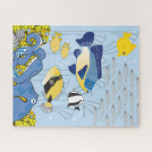 16x20 Art Deco Ocean Puzzle voor kleurenblinden Legpuzzel (Horizontaal)