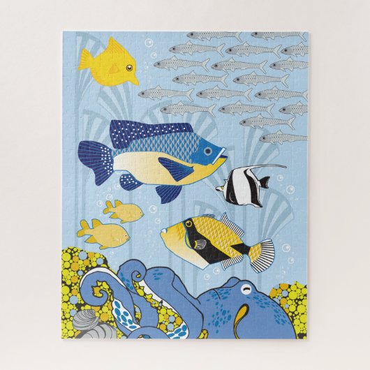 16x20 Art Deco Ocean Puzzle voor kleurenblinden Legpuzzel (Verticaal)