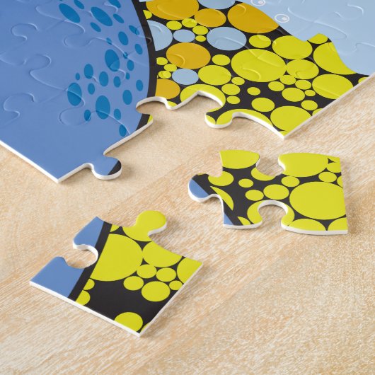 16x20 Art Deco Ocean Puzzle voor kleurenblinden Legpuzzel (Zijkant)