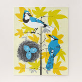 16x20 Blauwe Jays Puzzel voor Kleurblind Mensen Legpuzzel (Verticaal)