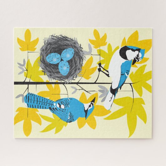 16x20 Blauwe Jays Puzzel voor Kleurblind Mensen Legpuzzel (Horizontaal)