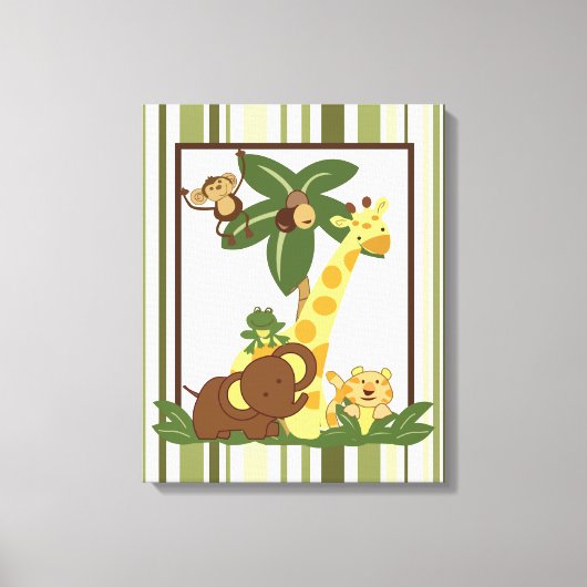 16x20 Canvas Art kinderkamer Print Oerwoud Baby's (Voorkant)