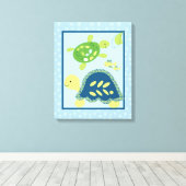 16x20 Canvas Kunst Kwekerij Print Schildpad Reef O (Insitu (Houten vloer))