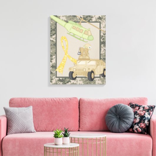 16x20 Canvas Kunstkwekerij Print ARMY ACU Camoflau (Insitu (Woonkamer))