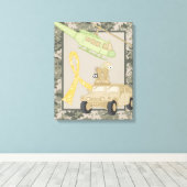 16x20 Canvas Kunstkwekerij Print ARMY ACU Camoflau (Insitu (Houten vloer))