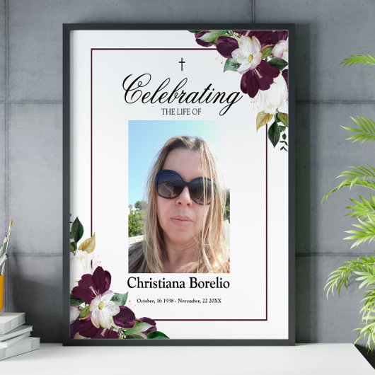 16x20 Floral Woman Funeral P Poster