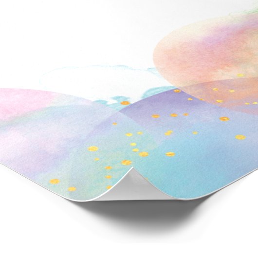 16x20-inch kleurrijke regenboogbundel Welkomstdag Poster (Hoek)