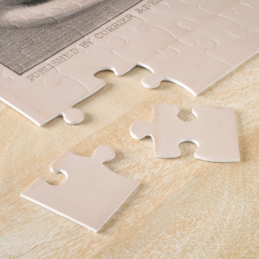 16x20 Katten onder de Rozen - Currier & Ives Cat Legpuzzel (Zijkant)