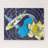 16x20 Koi en Lotus Puzzle voor kleurenblinden Legpuzzel (Horizontaal)