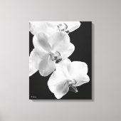 16x20 orchideeën in zwart & wit verpakt canvas kun (Voorkant)