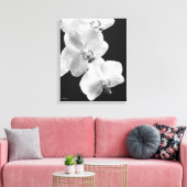 16x20 orchideeën in zwart & wit verpakt canvas kun afdruk (Insitu (Woonkamer))
