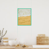 16x20 Paradise Beach Wall Art Poster (Keuken)