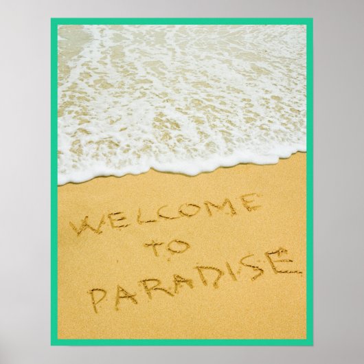 16x20 Paradise Beach Wall Art Poster (Voorkant)
