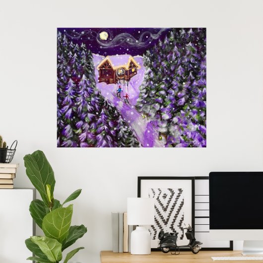 16x20 Poster Lantaarn skiën (Thuiskantoor)