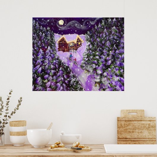 16x20 Poster Lantaarn skiën (Keuken)