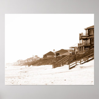 16x20 Sephia print van Florida strand