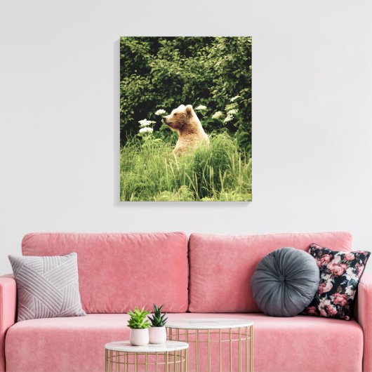 16x20 Wrapped Canvas (glanzend) met grizzly beer (Insitu (Woonkamer))
