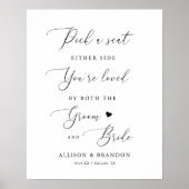 16x20Rustic Huwelijk Kies een stoel niet een kant Poster (Voorkant)