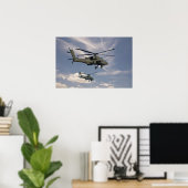 16x24 Afdrukken van militaire helikopters Poster (Thuiskantoor)