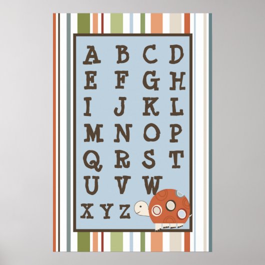 16x24 Kwekerij Kunst ABC Grafiek Laguna Beach Turt Poster