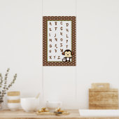 16x24 Nursery Art ABC Chart Oerwoud Play Poster (Keuken)