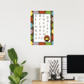 16x24 Nursery Art ABC Chart Oerwoud Tales Safari Poster (Thuiskantoor)
