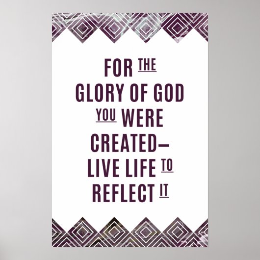 16x24 Paarse marmer-art afdruksemiverlies Poster (Voorkant)