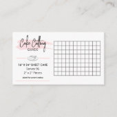 16x24"Rechthoek Cake Serving Guide 2x2 Porties Informatiekaartje (Voorkant)