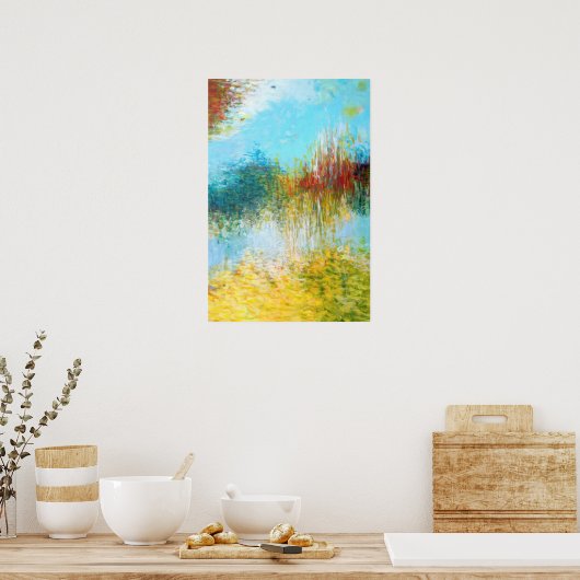 16x24 Triptych Deel 2 Abstracte schilderkunst afdr Poster (Keuken)